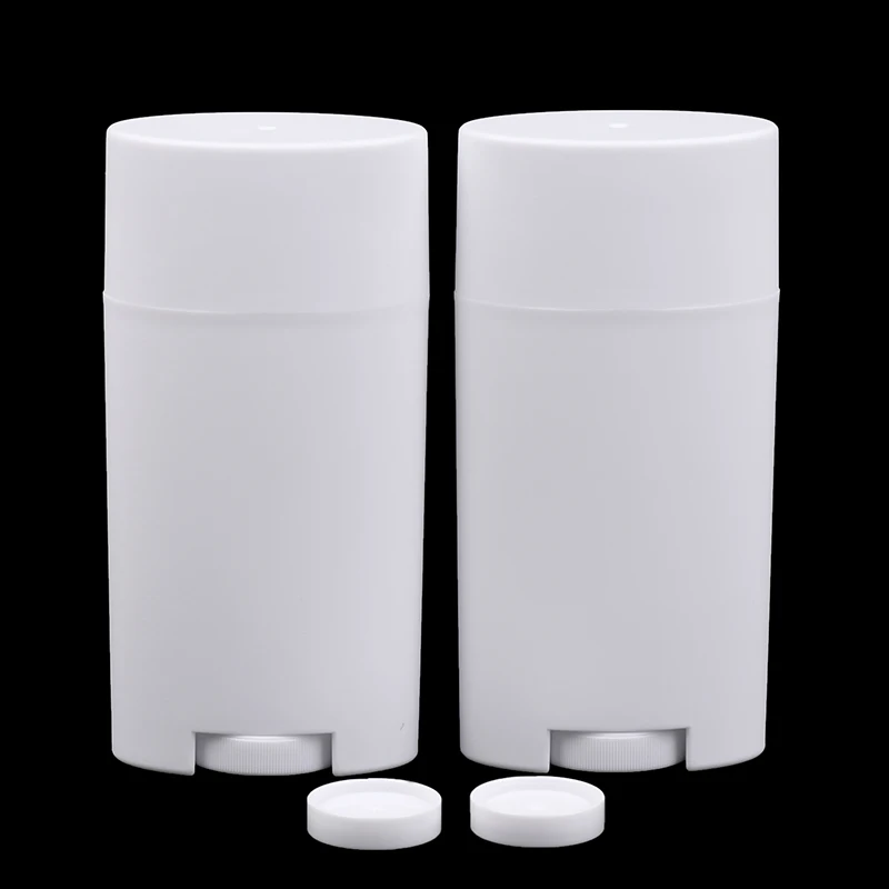 2 pz 75g PP contenitori deodorante vuoti bottiglia di plastica riutilizzabile twist-up per cosmetici tubo deodorante naturale fai da te