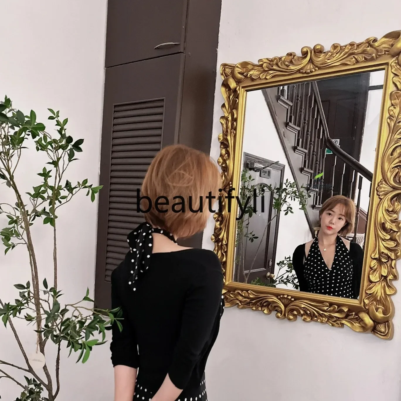 

YH03 Французское ретро знаменитое место, резное зеркало в европейском стиле, роскошное зеркало для макияжа, декоративное зеркало для прохода, крыльца, камина