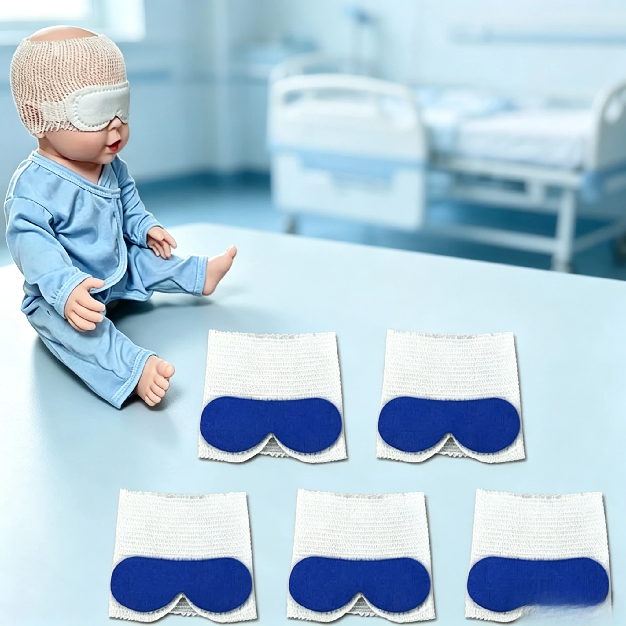 5/10 Pcs Neonatal Phototherapy Eye Mask, Newborn Anti‑Blue Light Eye Shield, Infant Jaundice Light Therapy Eye Protective Cover