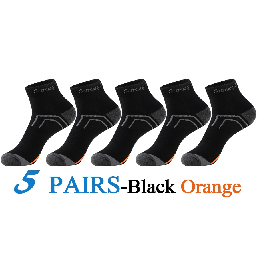 5 Paar/Set Herren-Laufsocken, Casual Outdoor-Sport, Baumwolle, Orange-Rot gestreift, Kompression, Schwarz, 15 Stile, Reise, Bestseller 2026 – Detail 13