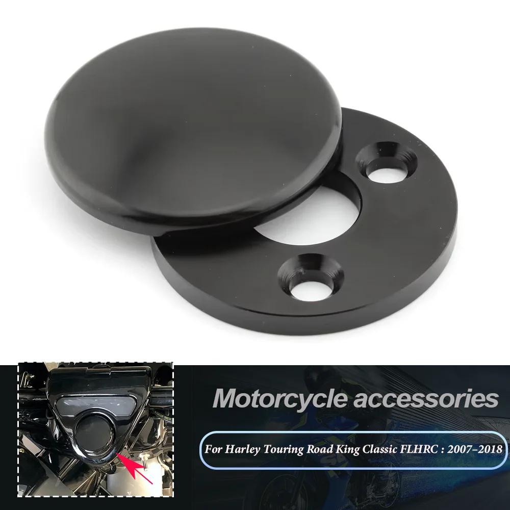 Motorcycle Fork Lock Clock Cover Aluminium Black Chrome ROADKING For Harley CVO Road King Classic FLHR FLHRSE FLHRXS 1994-2024