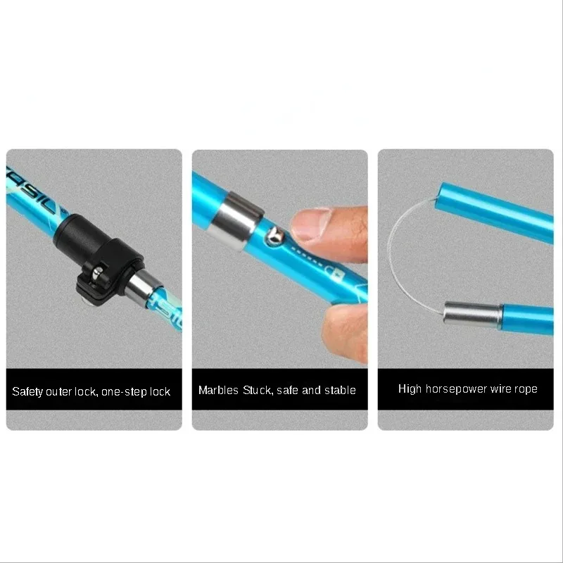 Bastoncini da trekking ultraleggeri da 2 pezzi Bastoni da passeggio Bastoni da trekking Bastoni da passeggio pieghevoli in alluminio Nodic