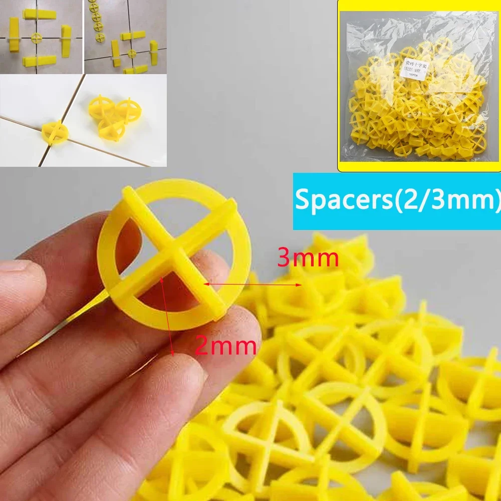 5-200pcs Sistema di livellamento per piastrelle per pavimenti Clip Strumenti di costruzione Livellatore per piastrelle Regolatore Localizzatore Distanziatori Set per pareti di piastrelle in porcellanato