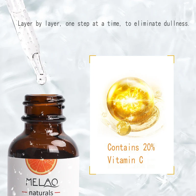 20% سيروم فيتامين C غني بحمض الهيالورونيك ومرطب وممتلئ للعناية بالبشرة