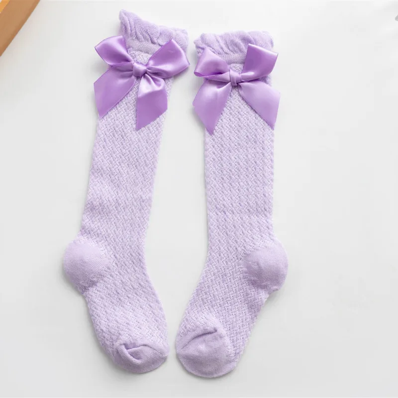 Wholesale Summer Socks Baby Accessories Cute Newborn Socks  Cotton Girl Clothes Long Bow Sock Funny Baby Girl Knee High Socks