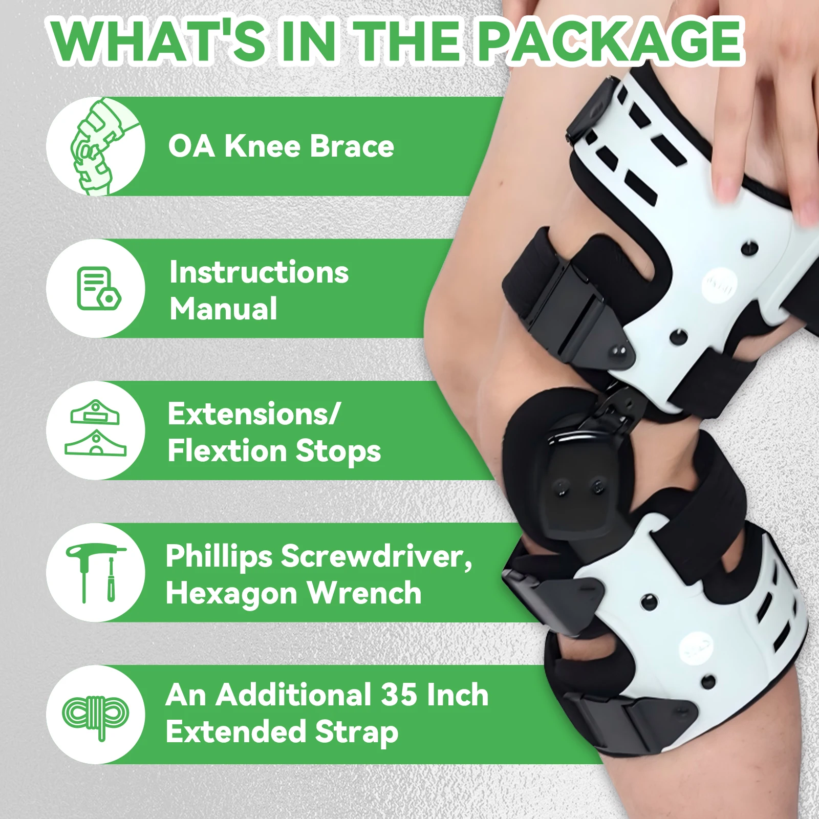 Adjustable  Knee Brace Support for Medial Join Pain, Osteoarthritis, Arthritis Unloader, Cartilage Defect Protection