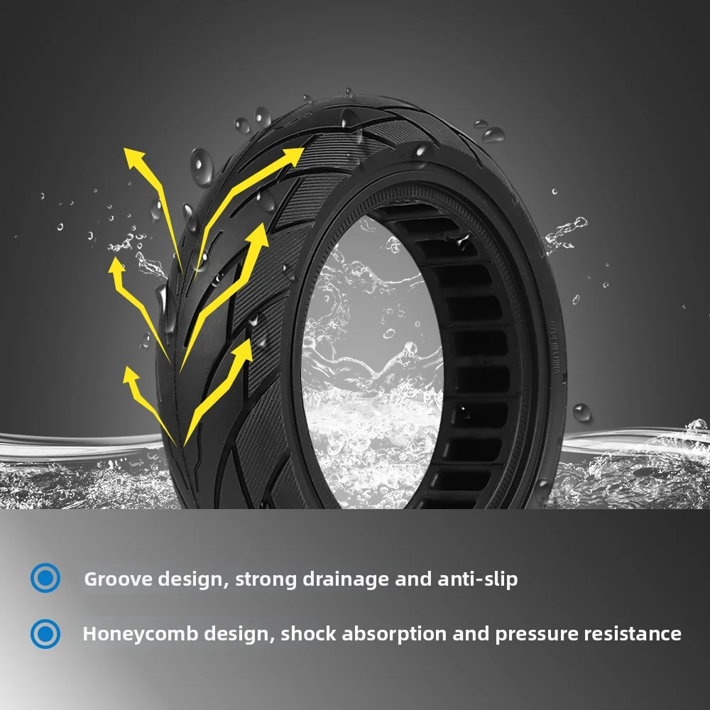 

10X2.5 Solid Tire For KUGOO M4 For M4Pro Electric Scooter Puncture Proof Anti Shock Wear-Resistant Non Pneumatic Repair Parts