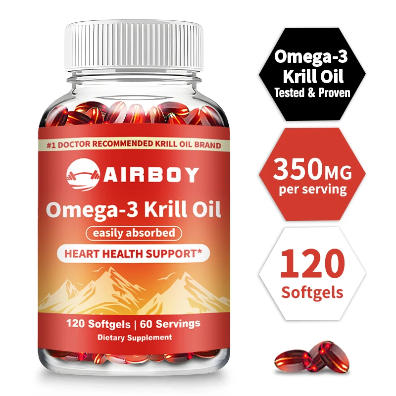 

Omega-3 Krill Oil - Supports Heart Health, Antioxidant Supplement