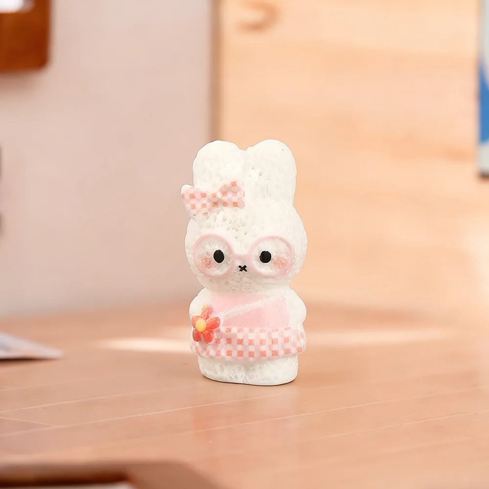 5Pcs  Cute Flocked Small Pendant Resin Puppy 3D Cartoon Phone Strap DIY Keychain Bag Cute Charm