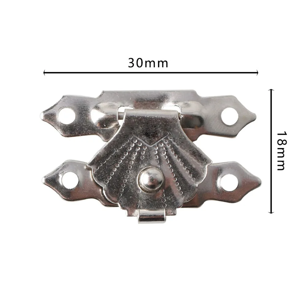 Brand New Practical Hasps Latch Padlock for Iron Latch Hook Silver 10pcs 30*18mm Antique Bronze Clasp Lock Brand