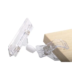 Etiquetas de precio de exhibición de letrero de plástico Pop transparente, Clips de promoción, soportes en supermercado, venta al por menor, portaetiquetas de 8x11cm, Clip para fotos