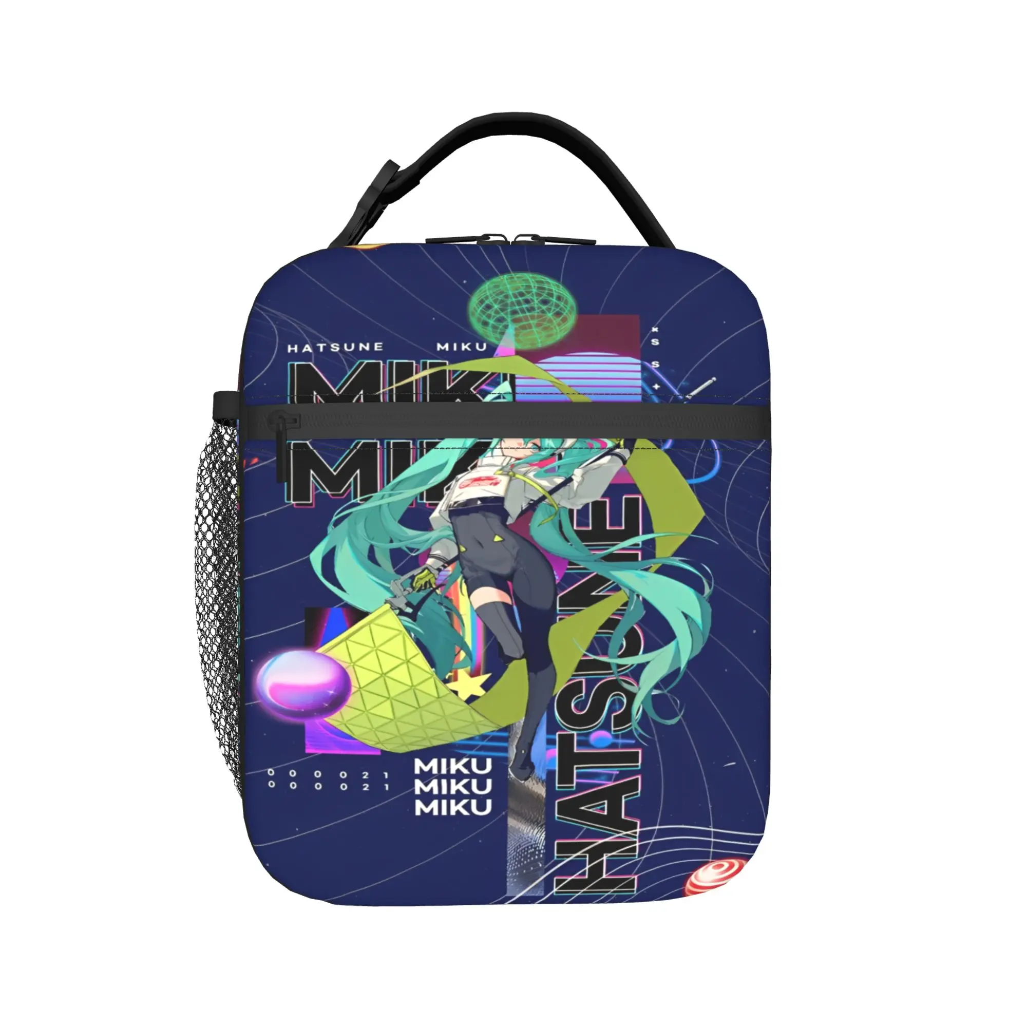 

Hatsune Miku singer music anime Insulated Lunch Bag for Men Women Storage Food Box Thermal Cooler Lunch Boxes For Work