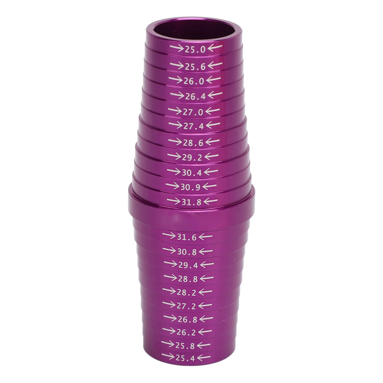 Zadelbuis Zadelpenmeter Eenvoudig te gebruiken Duurzaam Hoge nauwkeurigheid Zadelbuis Zadelpenmaat Meetinstrument voor 25MM tot 31,8MM zadelpen