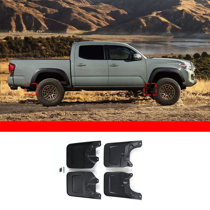 

For Toyota Tacoma 2022-2023 Car Mud Flaps Guard Splash Mudflaps Mudguard Fender PP Soft Plastic Exterior Accessories