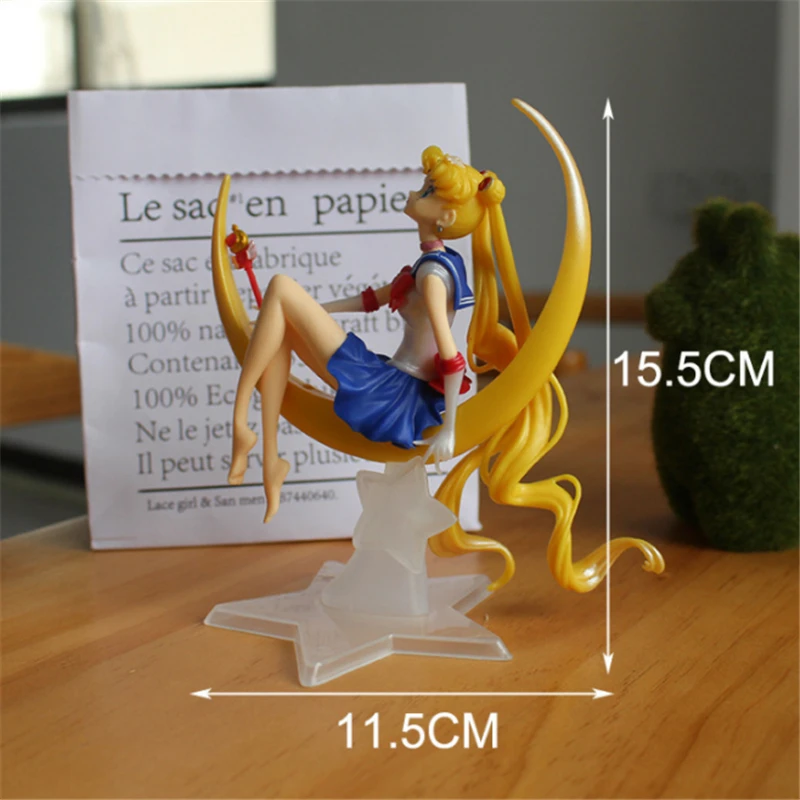 Cartoon Anime Sailor Moon Tsukino Action Figure Ali Toy Doll Decorazione torta Collezione Modello Ragazze Regalo Giocattolo per bambini