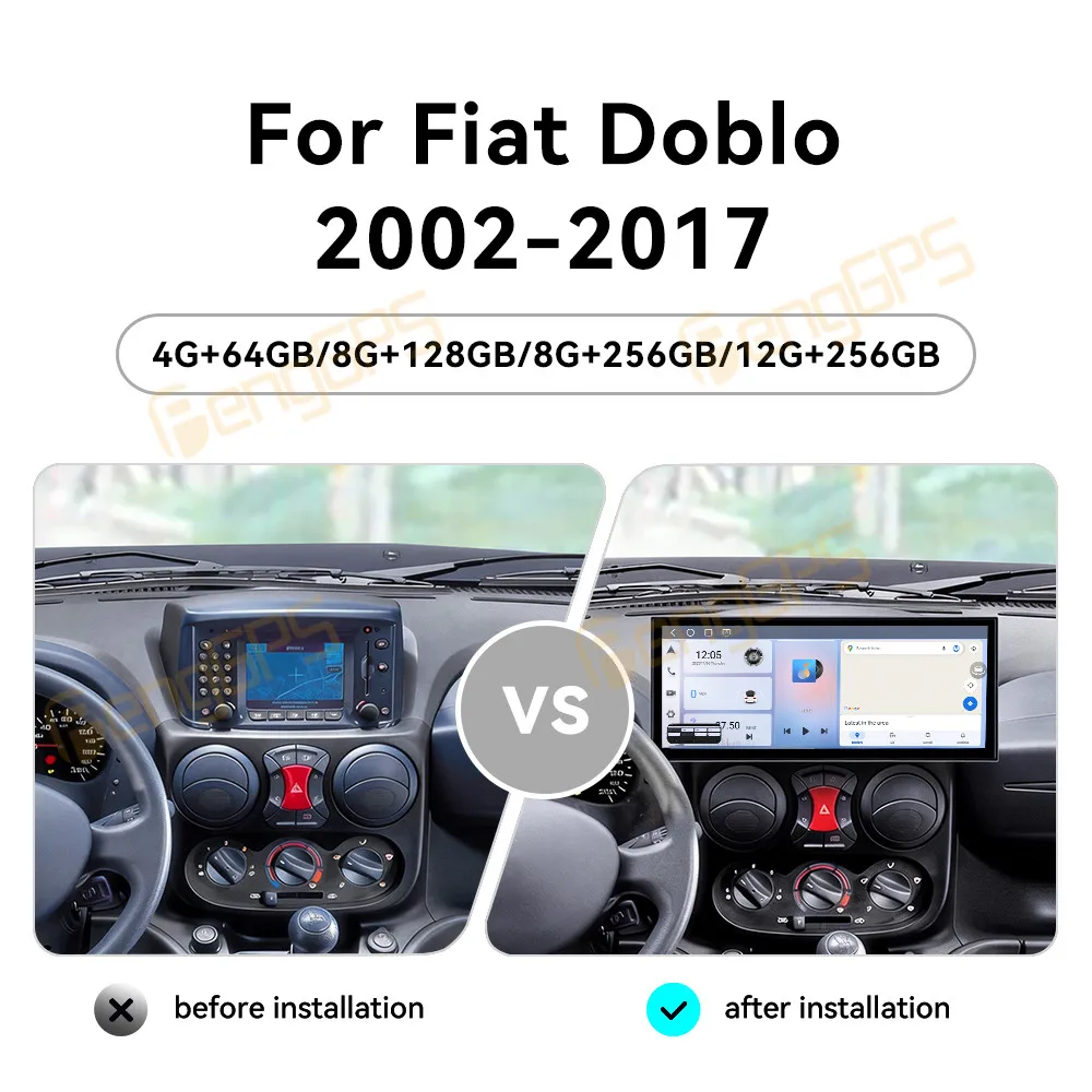 Touch Screen Car Radio For Fiat Doblo 2002-2017 Android GPS Automotive Multimedia Auto Radio Stereo Receiver Head Unit