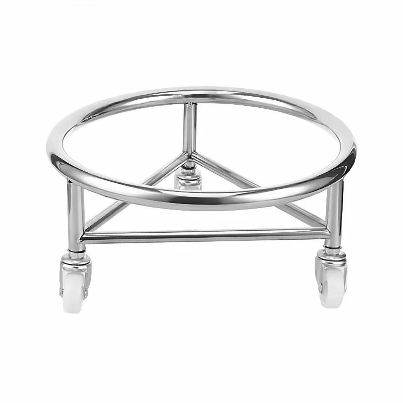 

Stainless steel coal bottle bracket base mobile pulley gas barrel tank base universal wheel