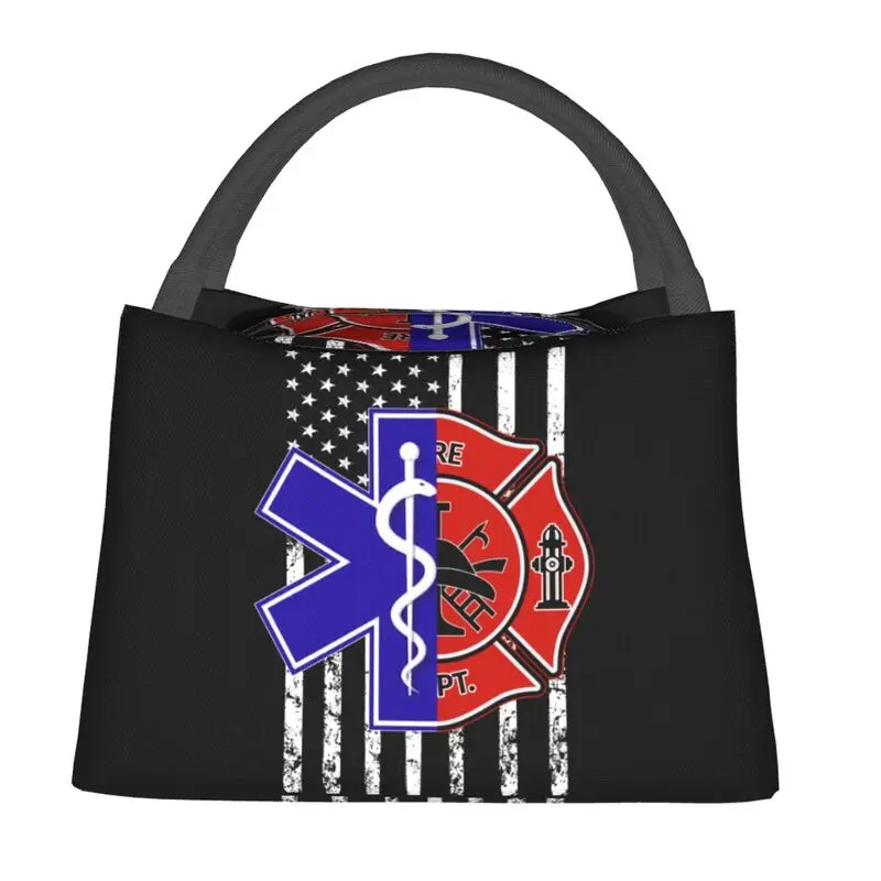 مخصص Emt نجمة الحياة المسعف طبيب سيارة إسعاف أكياس الغداء الرجال النساء برودة الحرارية معزول علب الاغذية للسفر مكتب #2