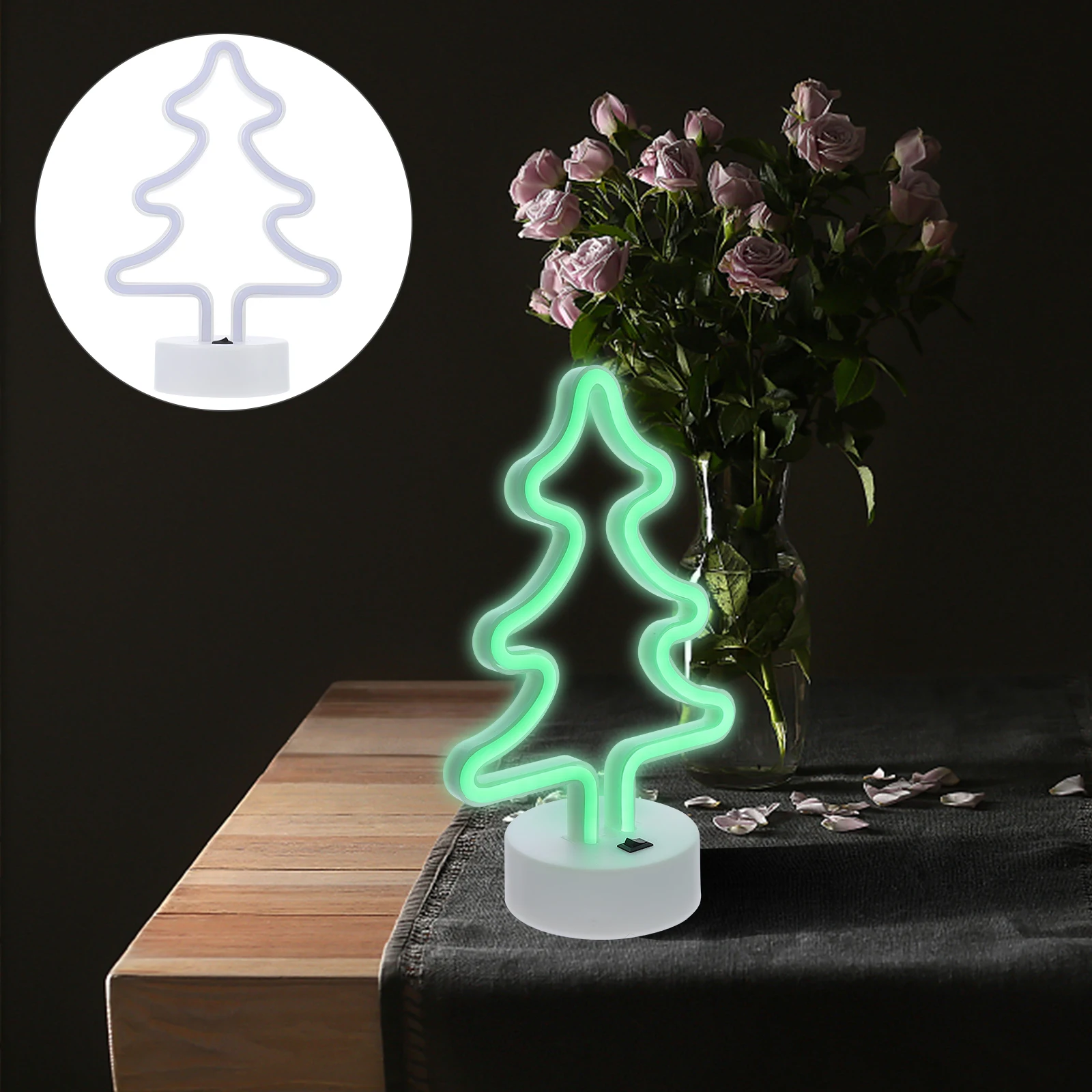 

1pc Christmas Tree Decoration Lights Eco LED Night Light Party Decorations Warm Illumination Modeling Lamp for Home