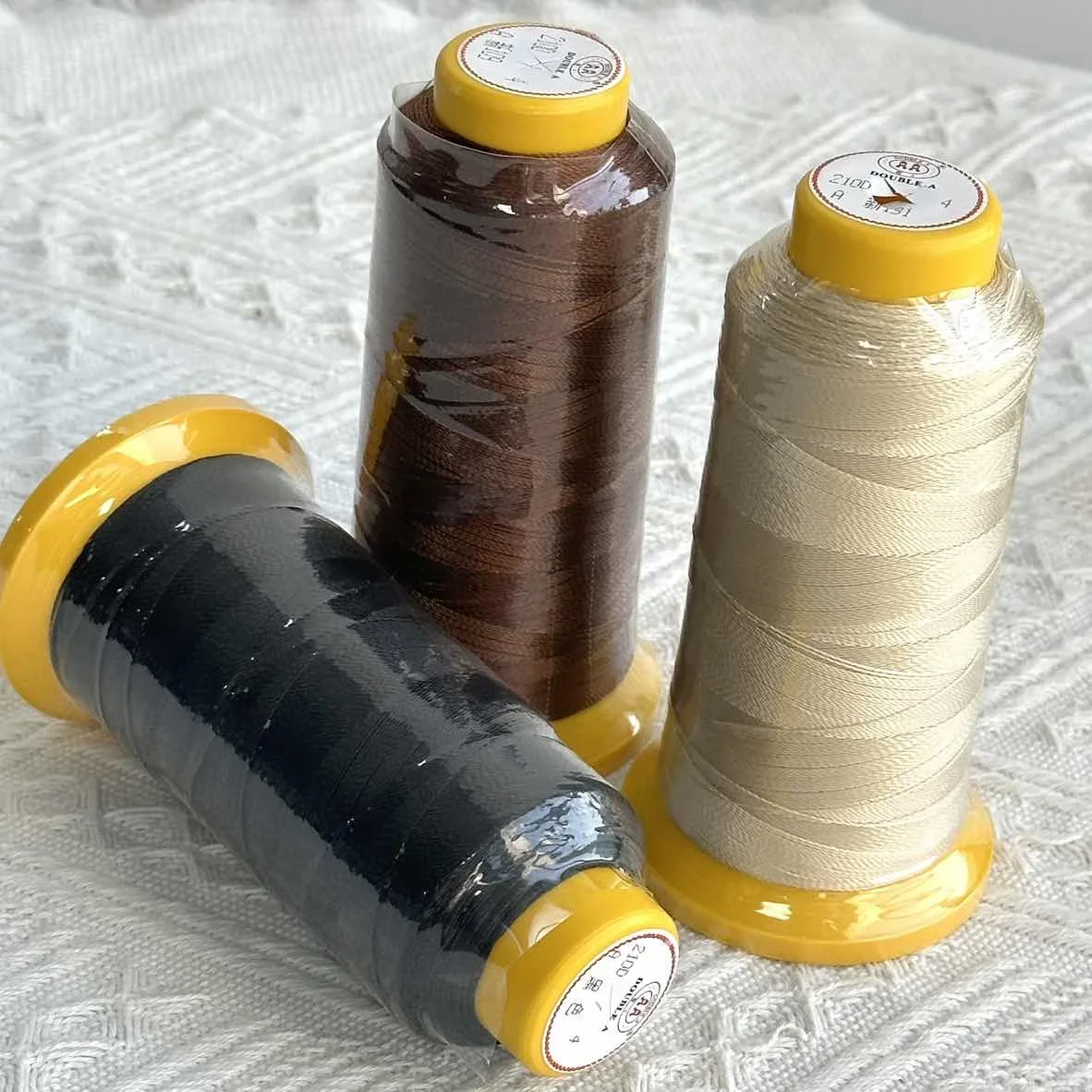 1 قطعة خيط النايلون مع نوع C الكروشيه 5 قطعة لتصفيف الشعر صالون لوازم صنع الباروكات خيط البوليستر للنسيج