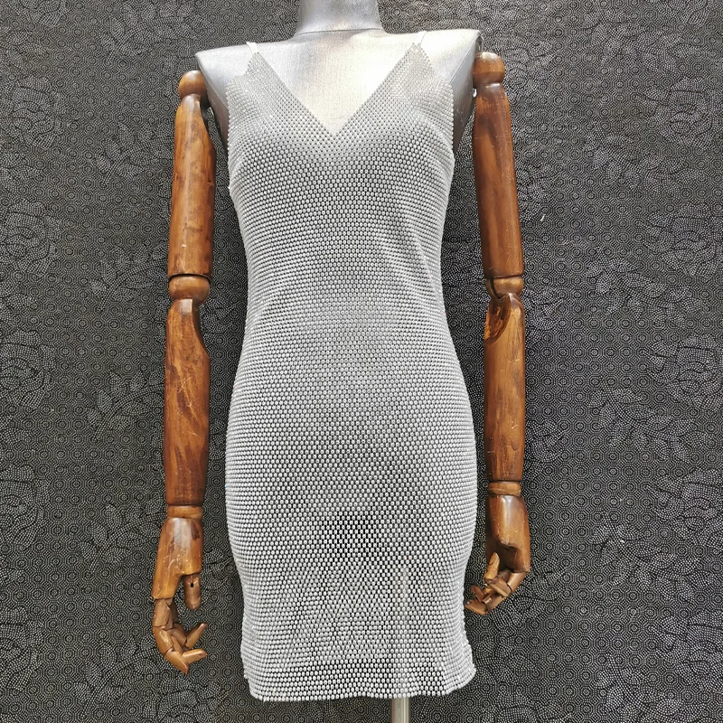 

Slimming Me Base irt V-Ne Hollow out Design Luxury Faion Yan Station Diamond Embedded Strapl Dr for Women