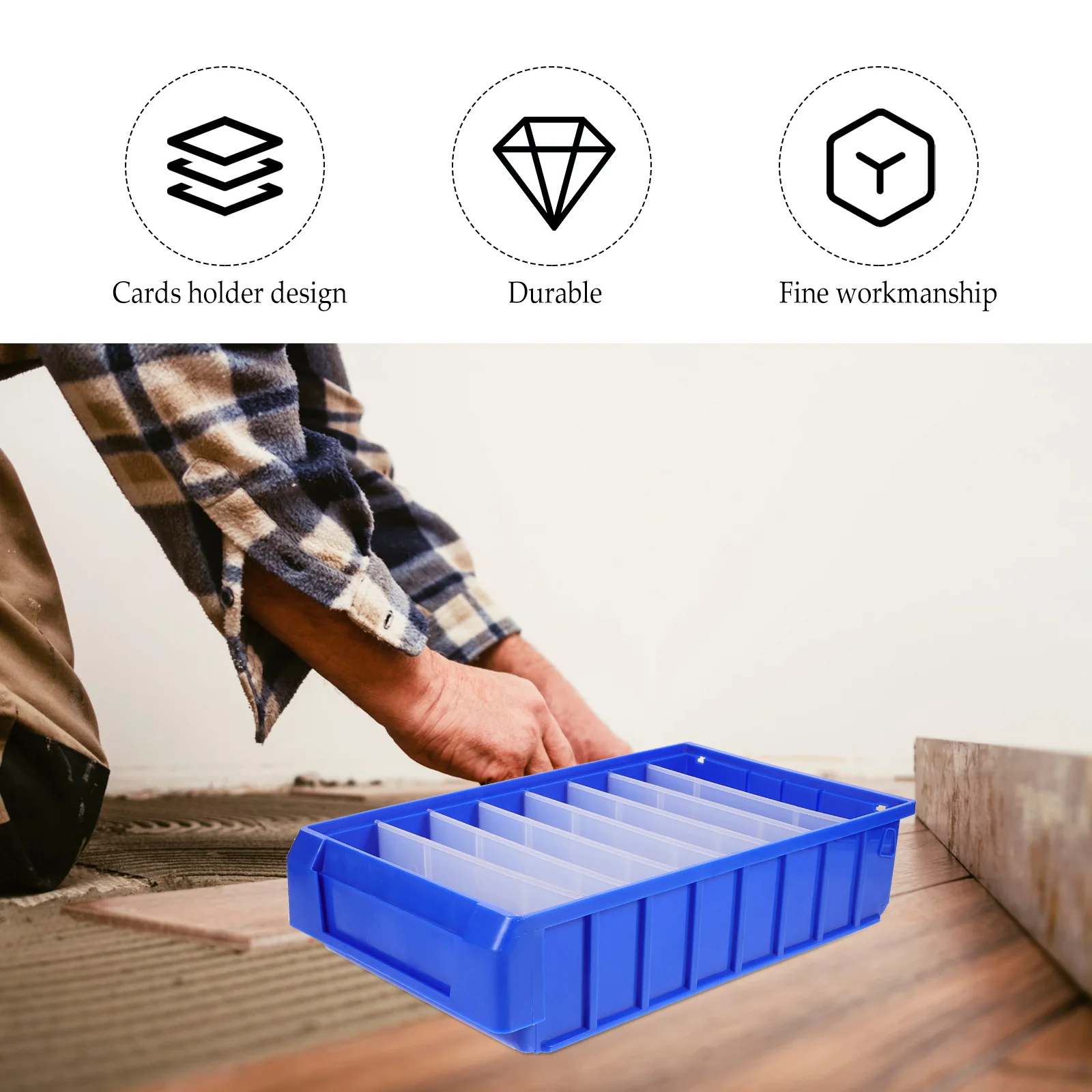 Screw Storage Box Heavy Duty Plastic Parts Organizer Tool Case For Sorting Tool Storage Box