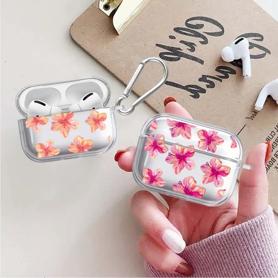 Glamorous Floral Pattern Case For Airpods Pro Pro2 3 1 Pro3 2 4 Clear Earphone Cases Cover