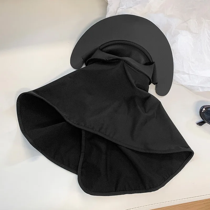 Summer Sunscreen Women Face Cover Hat Outdoor Worker Neck Protection Sunshade Visors Cycling Veil Anti-UV Empty Top Cap