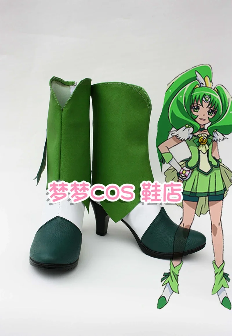 

Smile Pretty Cure Midorikawa Nao Cure March Косплей Сапоги Обувь на заказ Хэллоуин Ролевые игры реквизит