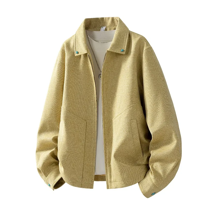 American hip hop youth autumn and winter jacket men's trend lapel tooling lapel shirt jacket