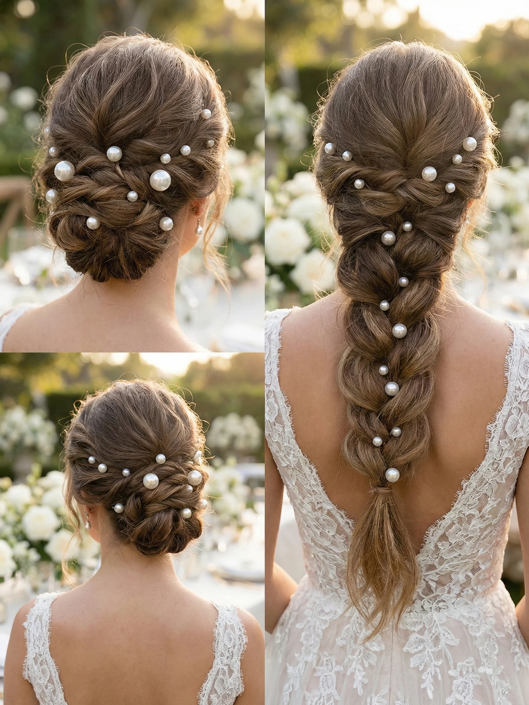 Fashion Korean-style Handmade Pearl Hairpin Set Classic Simple Bridal Hair Clip Bun Headdress Party Hair Accessories for Women image 2