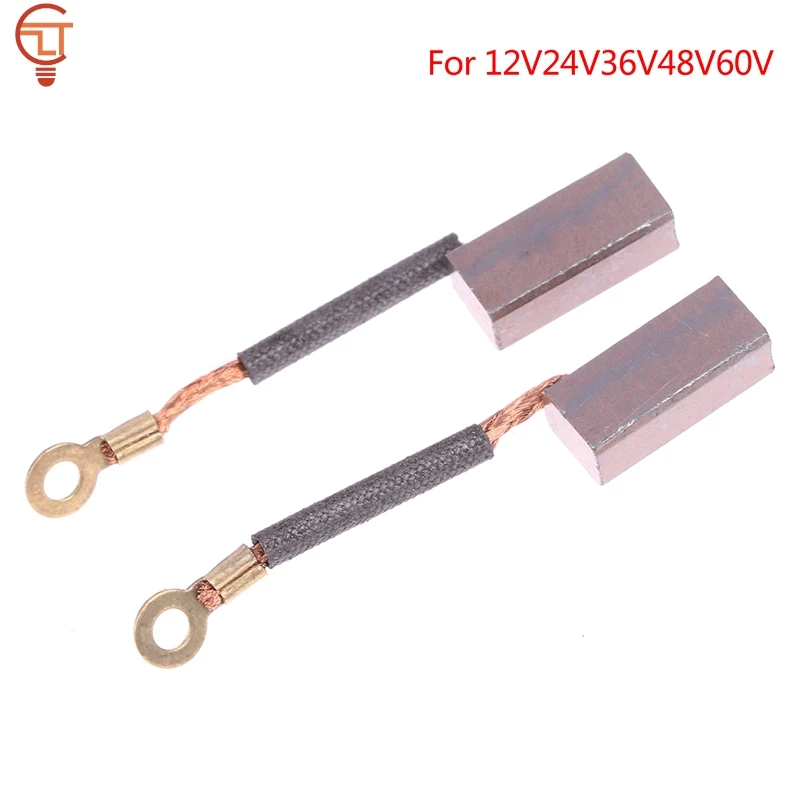 

2pcs DC 12V24V36V48V60V Electromobile Sump Pump Motor Copper Carbon Brush 6*8*17mm Cycling Accessories