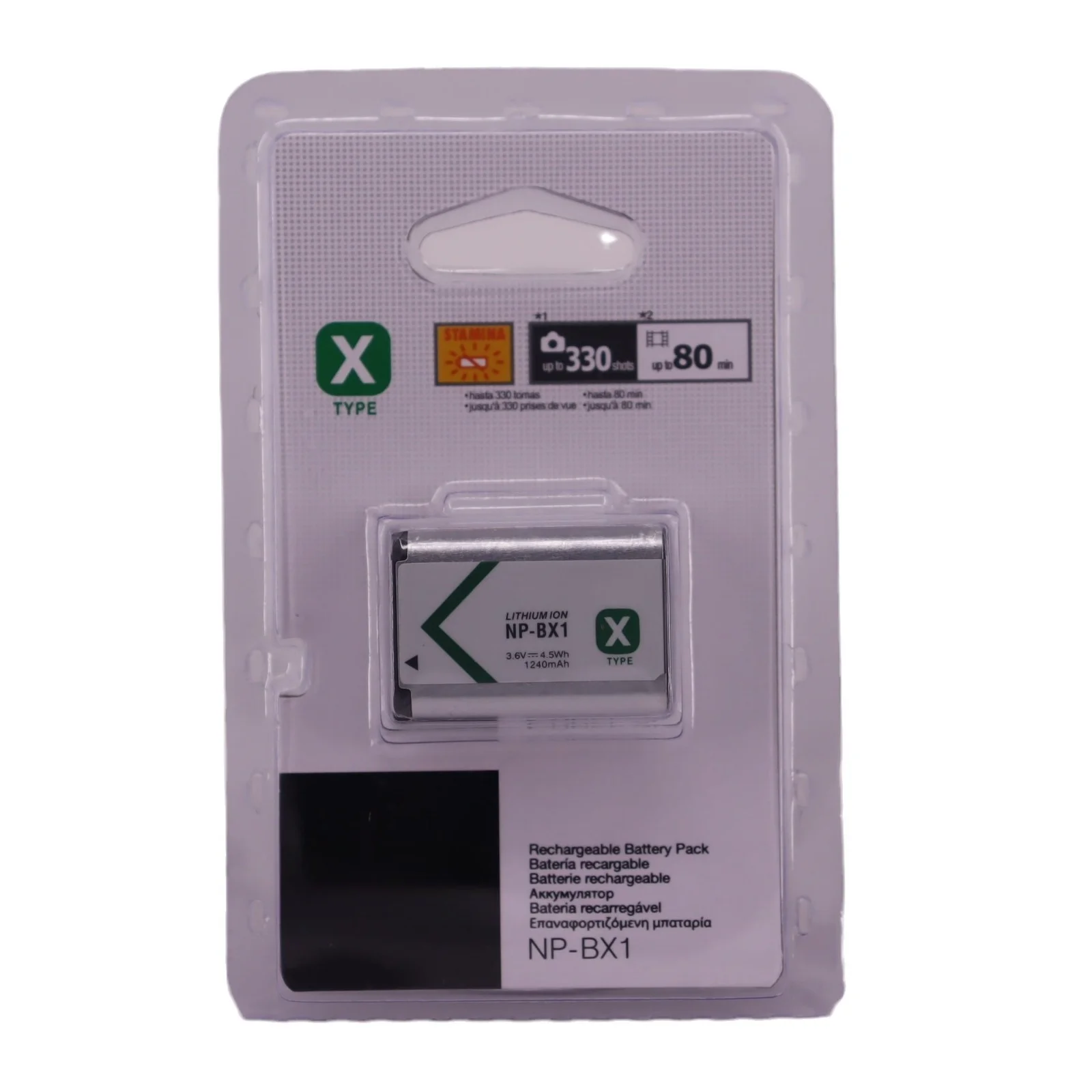 소니 RX100/HX 시리즈 디지털 카메라용 1240mAh NP-BX1 교체 배터리 - 완전히 디코딩된 리튬 이온 배터리 BX1과 호환