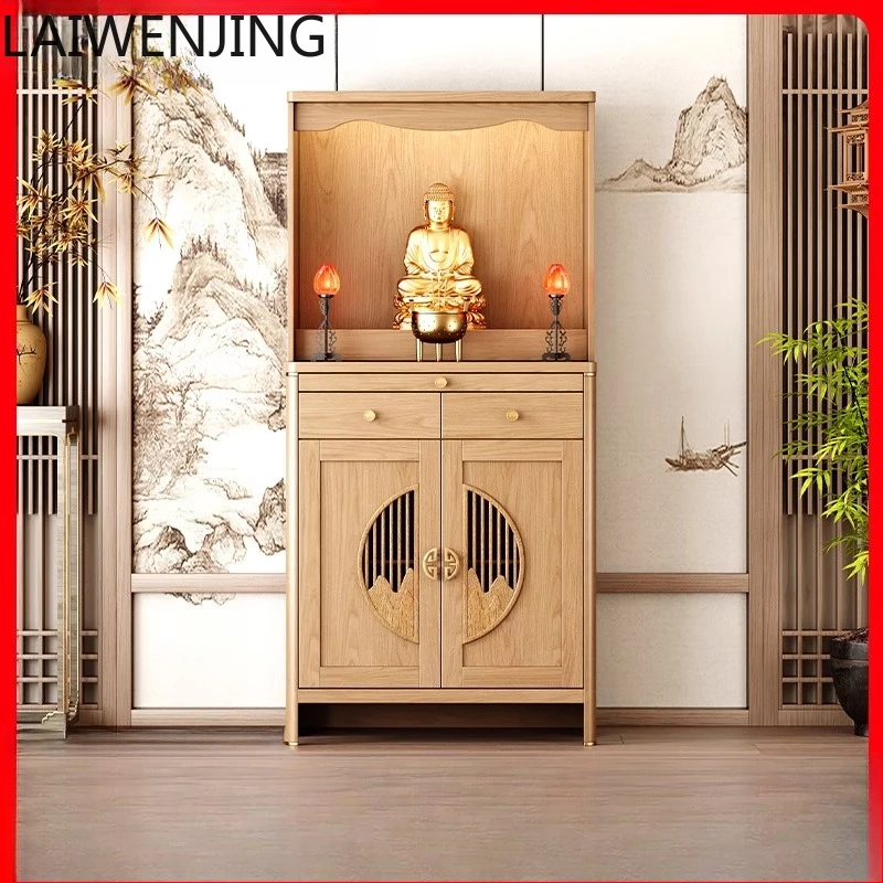 

MJY new Chinese vertical cabinet Guanyin Bodhisattva God of Wealth offering table incense case offering table