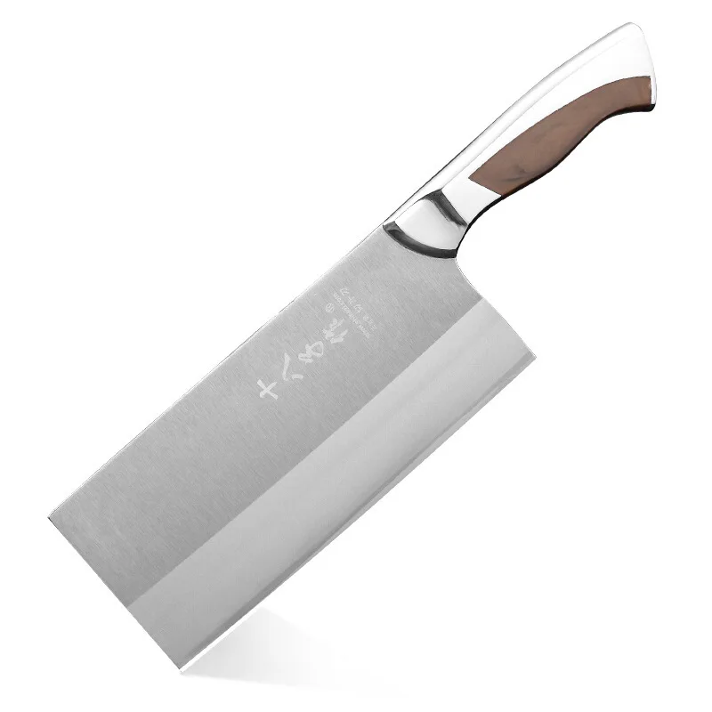 Shibazi High Carbon Composite Steel Chinese Chef Kitchen Meat Cleaver Knife Utility Slicing Fish Vegetable Fruit Cutting Knives