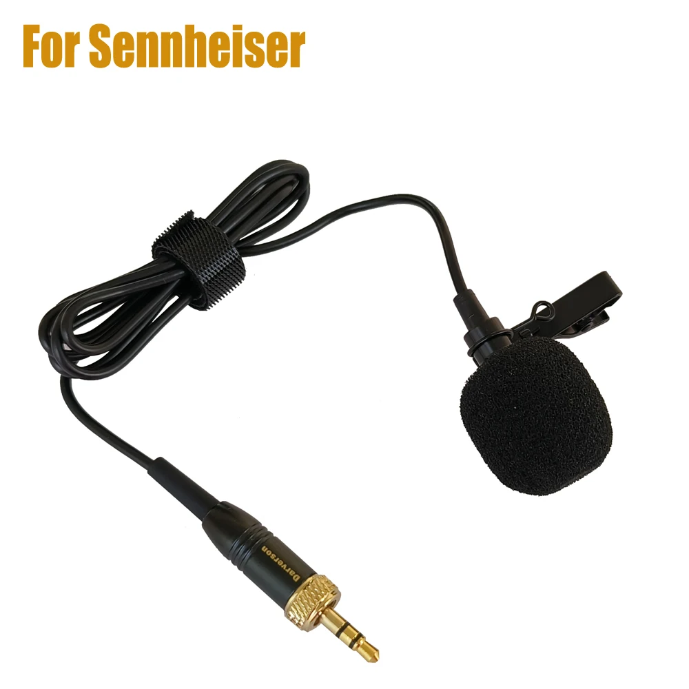 lavalier clip microphone 3.5mm locking connector for sennheiser transmitter wireless system EW100 EW300 G1 G2