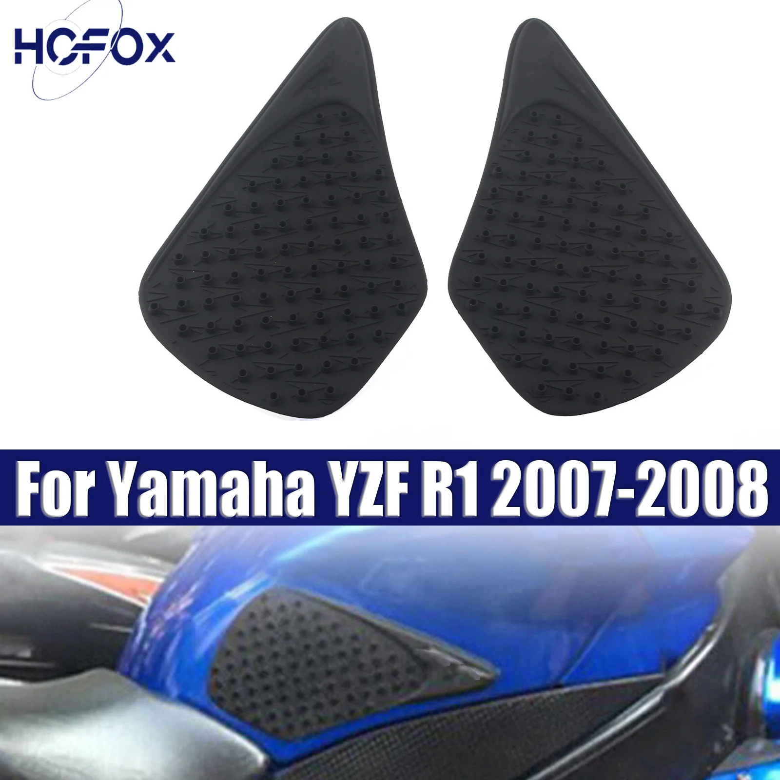 

For Yamaha YZF R1 2007-2008 Tank Protector Pad Antislip Side Fuel Sticker