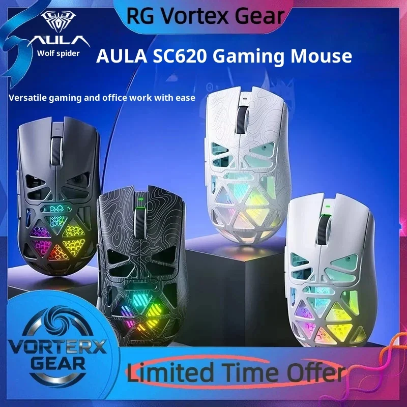 

Vortex Gear Wolf Spider Sc620 Wireless Mouse Rgb Three Modes Of Gaming Lightweight Ergonomic Gaming Bluetooth Office Mouse