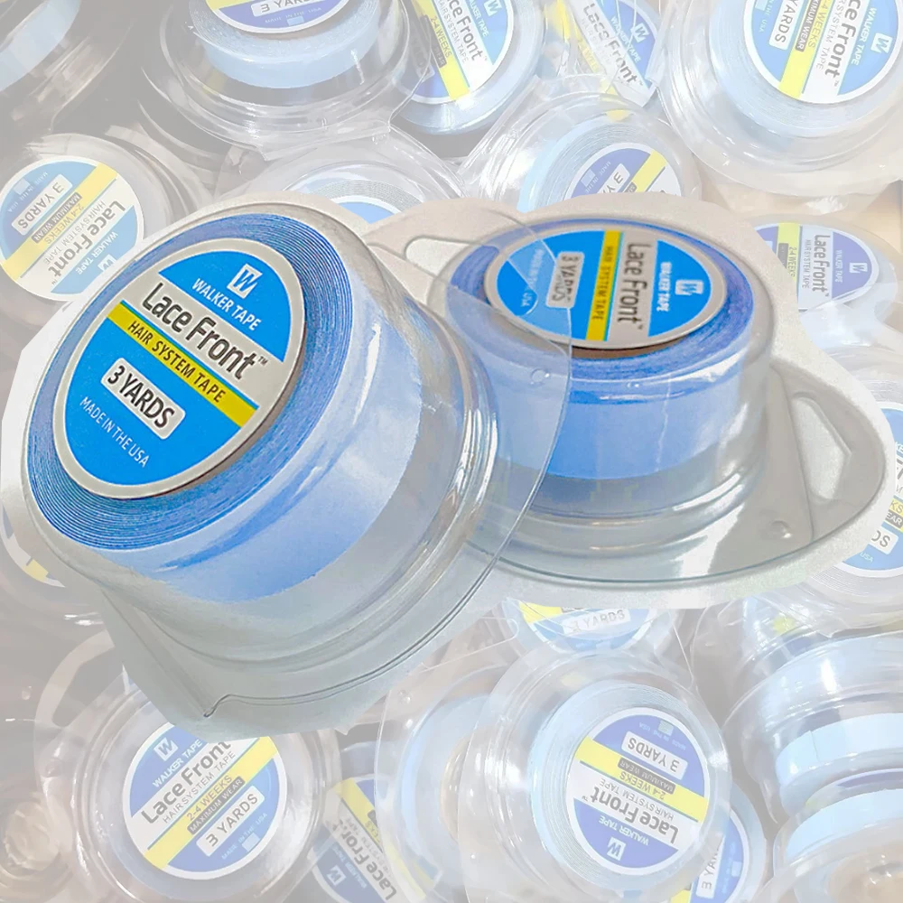 

1/2/3/5PCS with box 0.8/1.0/1.27cm Width 3Yard Blue Ultra Hold Tape Double side tape Wig Glue Hair System Tape For Toupee