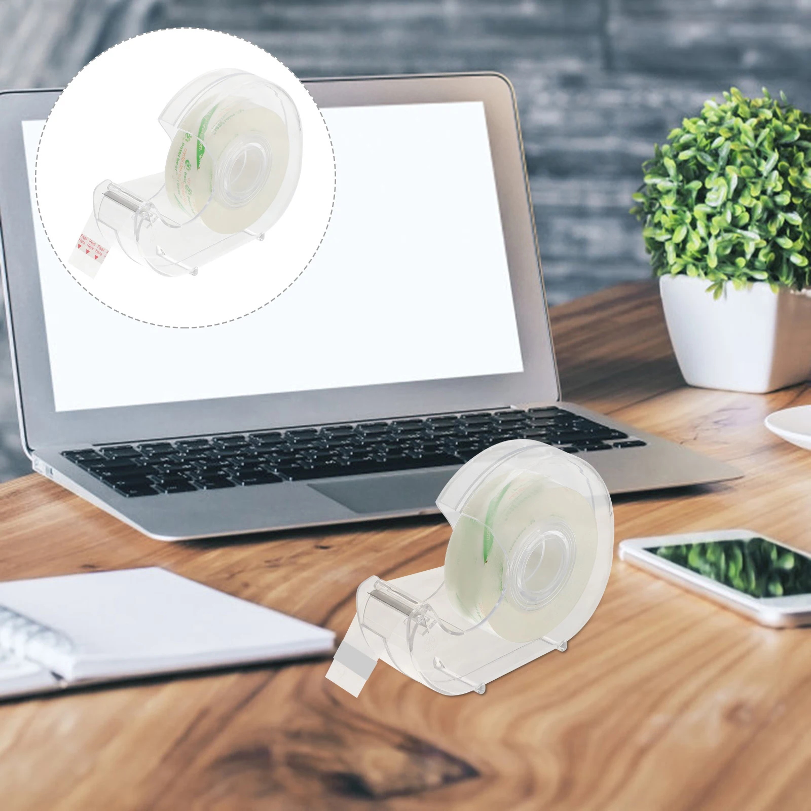 

Tape Cutting Table Transparent Packing Dispenser Adhesive with Office Stationery Reel Sticky Home Wrapping Handheld Things