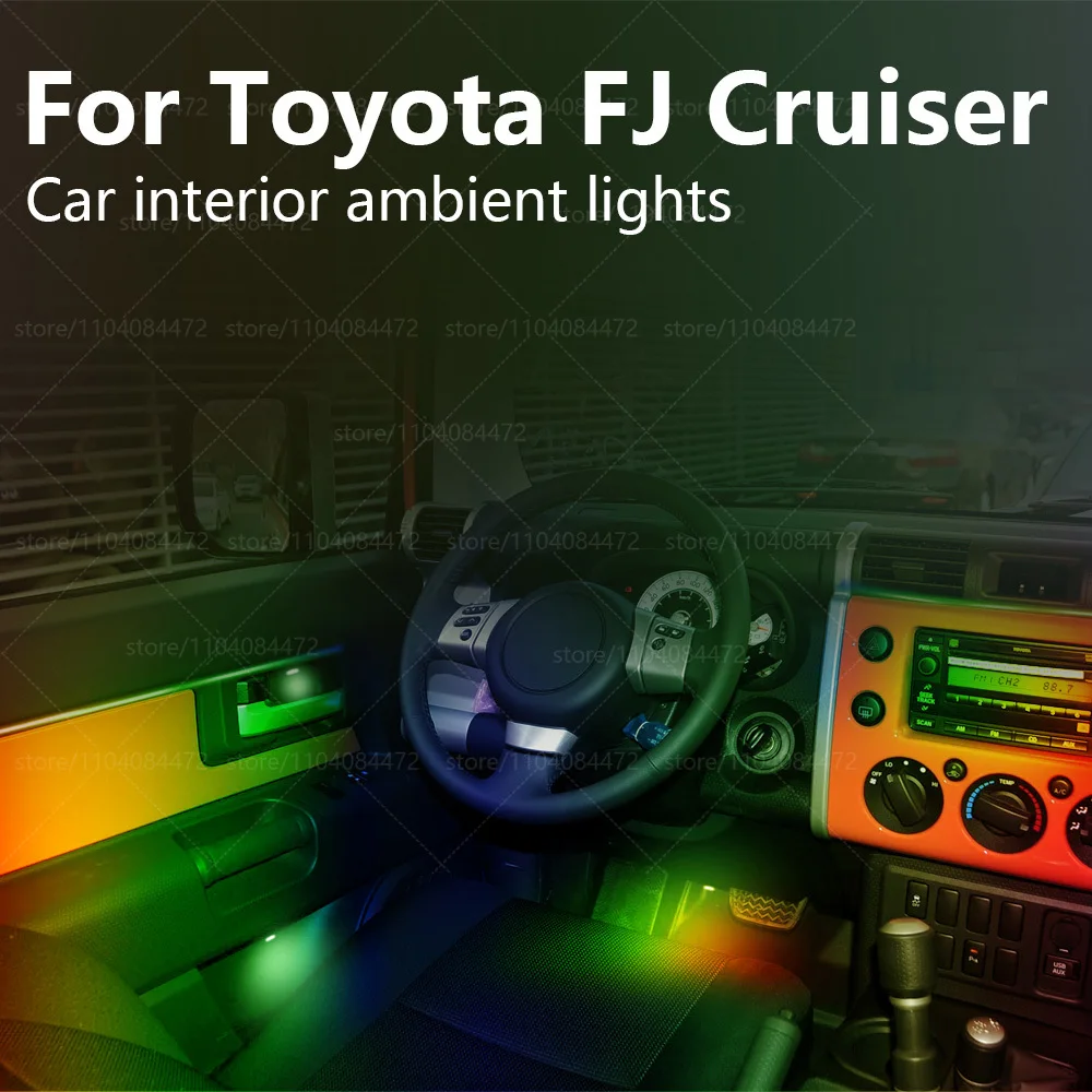 

For Toyota FJ Cruiser J10 22in1 RGB Car Interior Acrylic Car Ambient Lights RGB Hidden Acrylic Strip Decoration Accessories