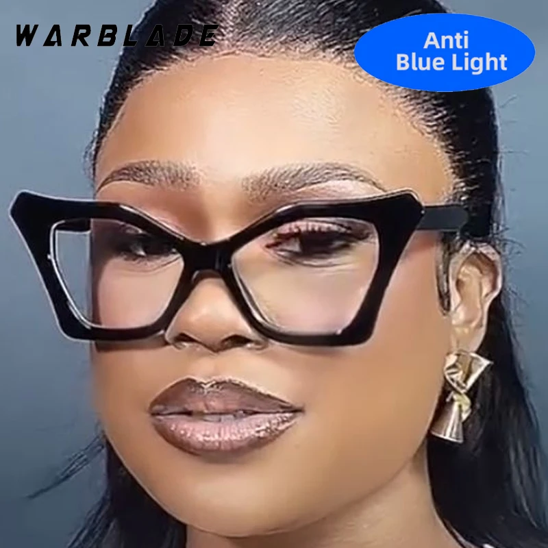 

Luxury Brand Anti-Blue Light Optical Glasses Women Sexy Cat Eye Design Computer For Office Work Eye Protection Men Eyewear
