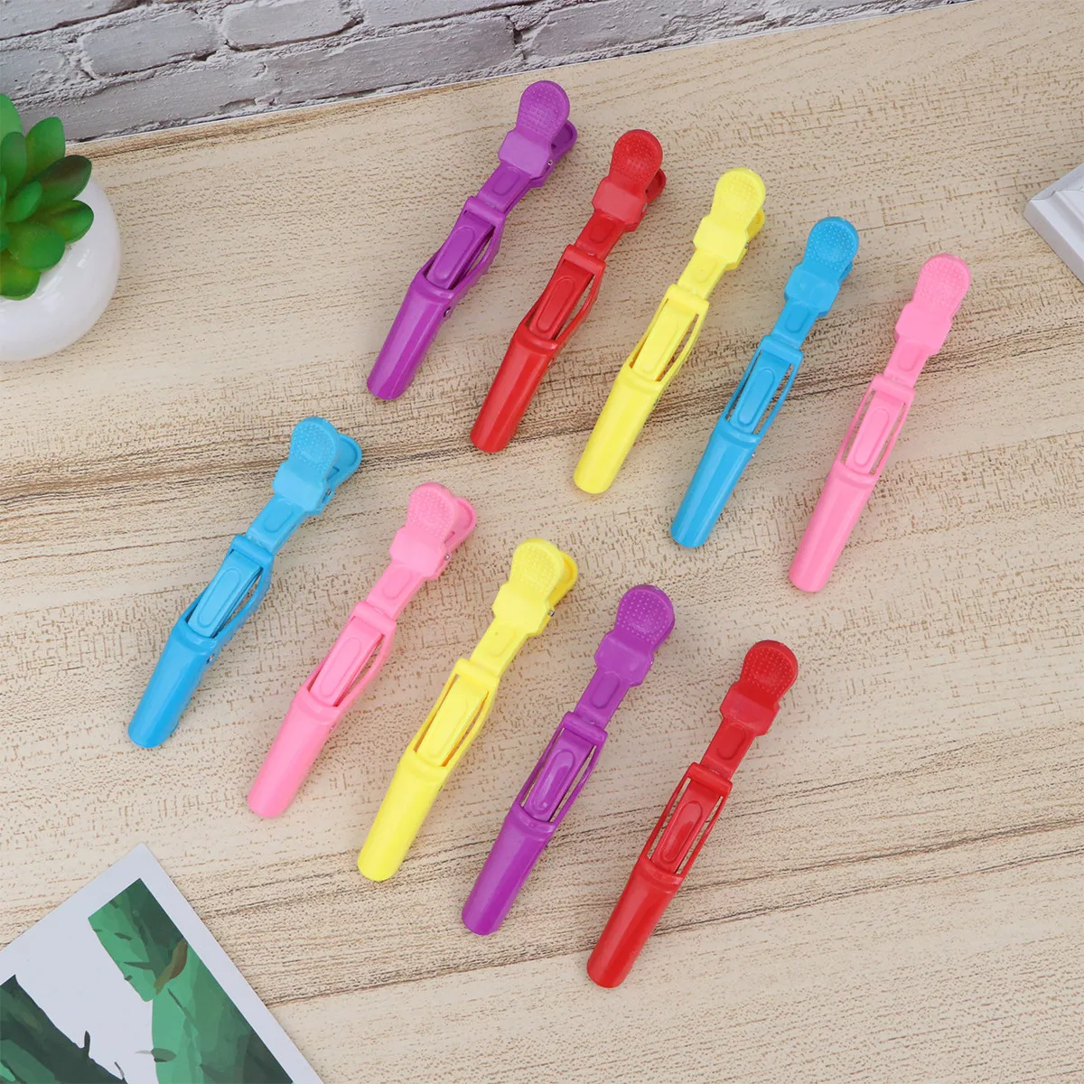 10Pcs Sectioning Hair Clips Plastic Hairdressing Salon Styling Clips for Curling Perm Styling Home DIY