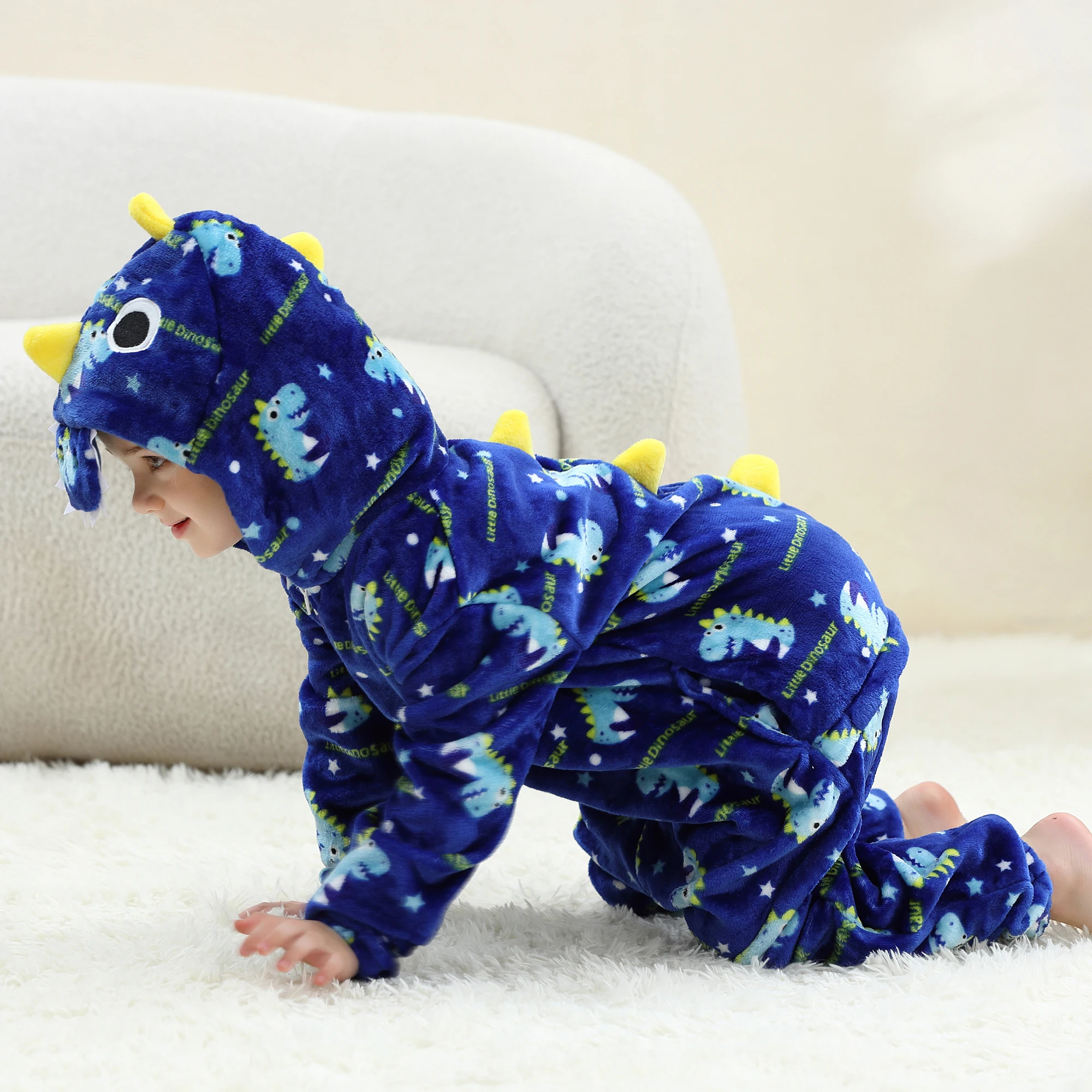 MICHLEY Löwen-Kinder-Schlafsack, Flanell-Decke, Schlafanzug 3-12 Jahre, Kapuzenpyjama, Kostümkleidung, Jumpsuit für Jungen und Mädchen – Detail 23