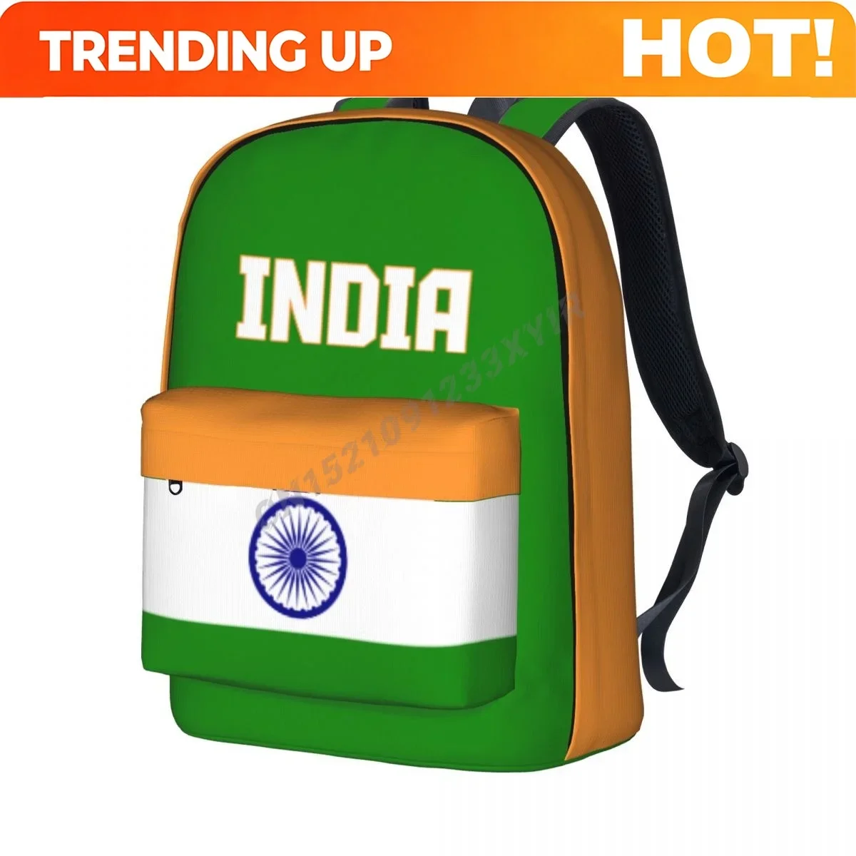 Custom Bag Unisex Backpack India Flag Indian Stitch Schoolbag Messenger Bag Case Laptop Travel Bag Mochila Gift