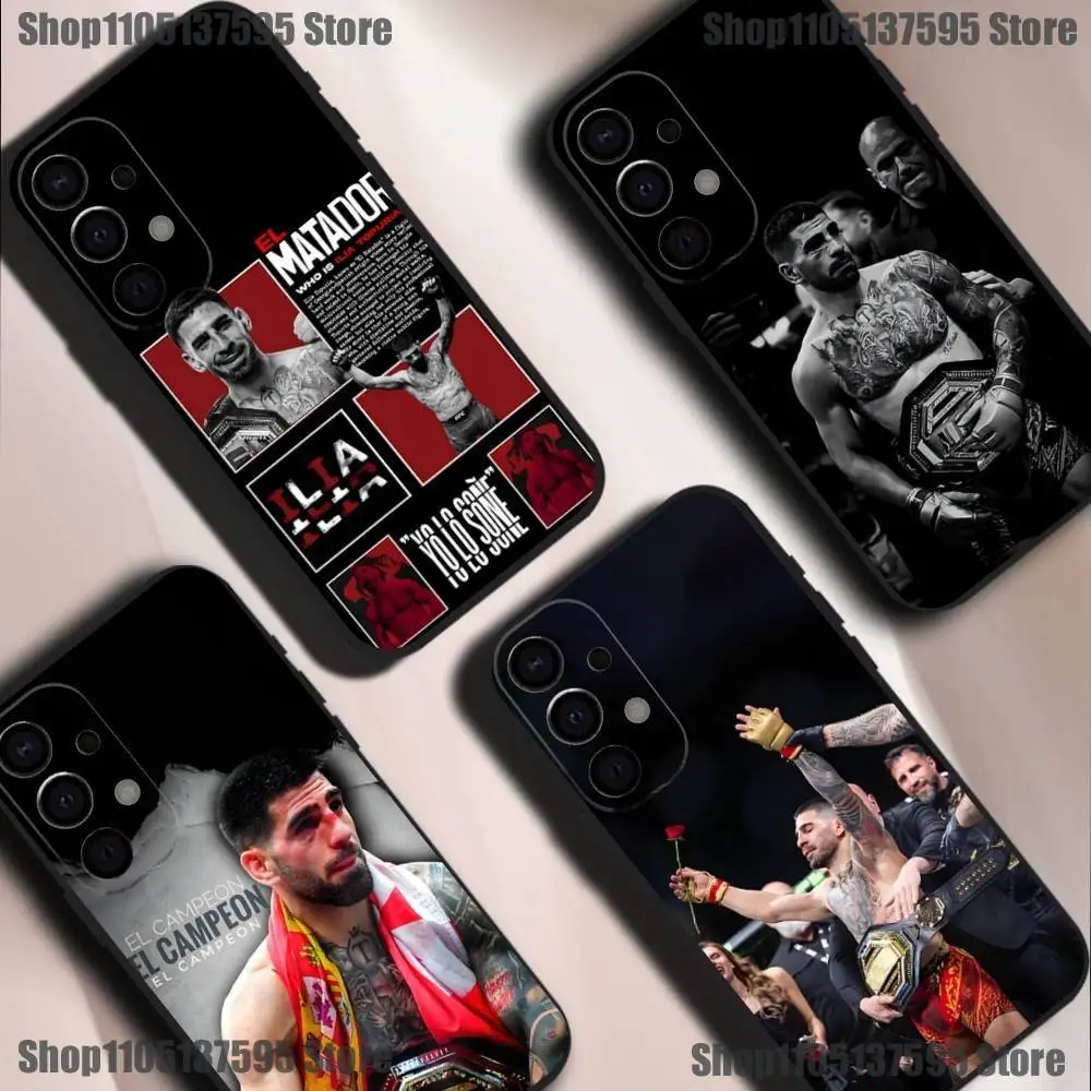 

I-Ilia Fighting T-Topuria Phone Case For Samsung S25,S24,S21,S22,S23,S30,Ultra,S20,Plus,Fe,Lite,5G Black Cover