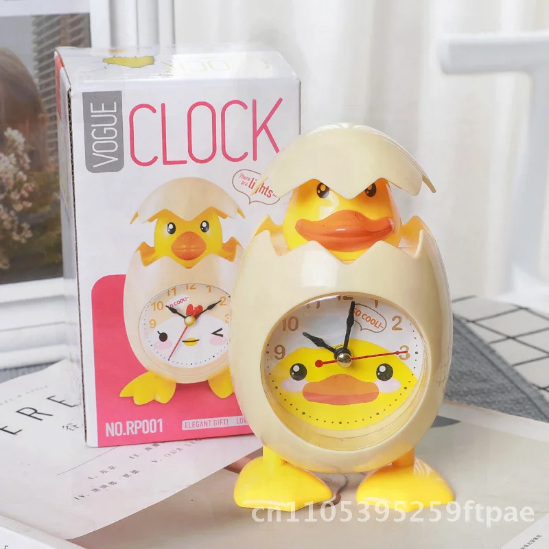 Creative Cartoon Egg Shell Chick Alarm Clock Student Gift Children's Bedroom Bedside Ornaments Children's Birthday Gift