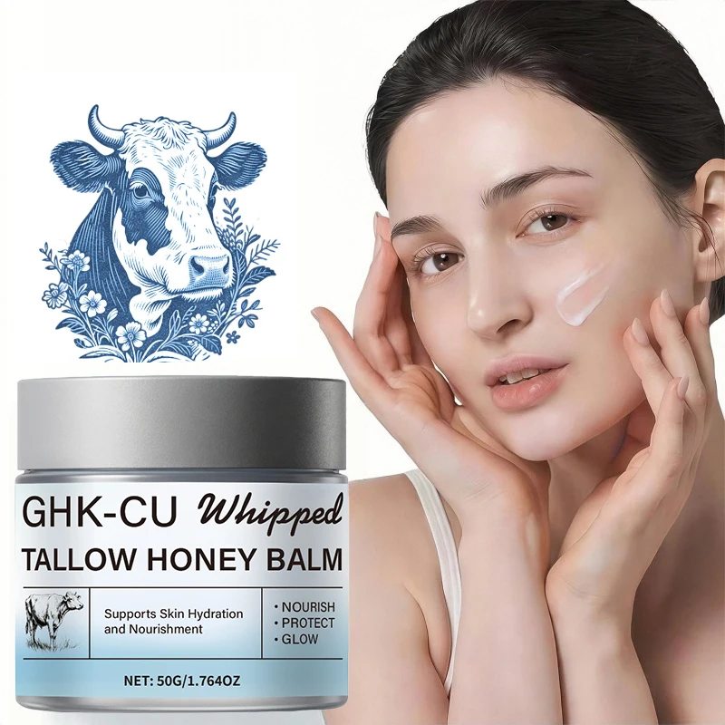 

Увлажняющий крем для лица и тела с говяжьим жиром, медом и пептидами меди, глубоко увлажняющий крем для лица и тела на основе жира травяного откорма