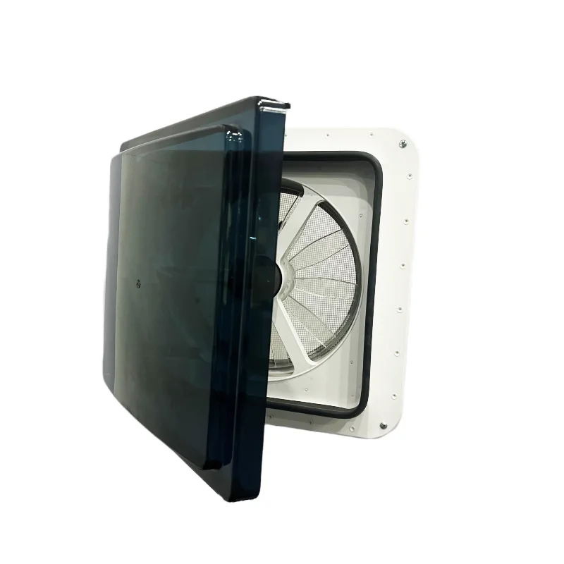

Factory Supply RV Roof Vents Manual Control Exhaust Fan Ventilation Hatches for Motorhome Campervan 280x280mm