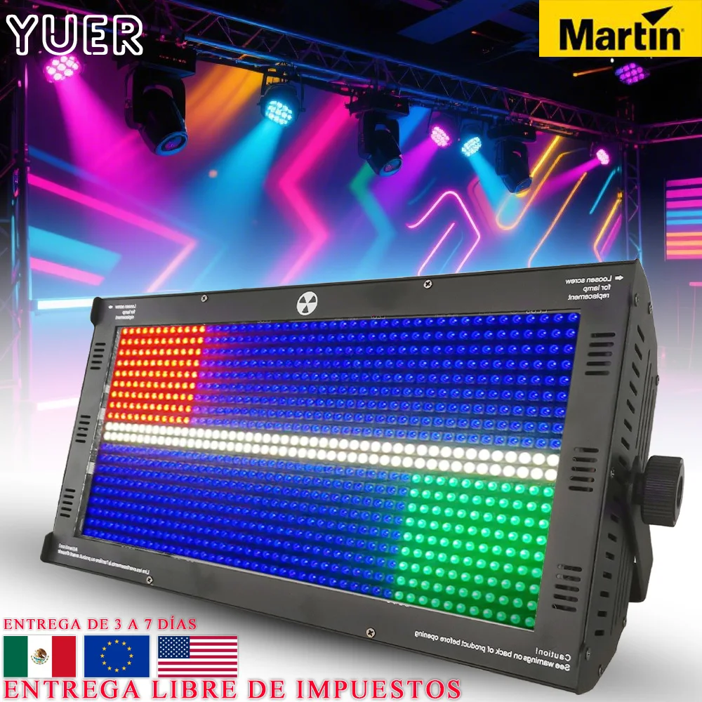 YUER LED 280W Strobe Light 8+8 RGBW Horse Racing Party Decoration Dj Disco Wedding  Christmas Concert DMX512 Club Stage Lighting
